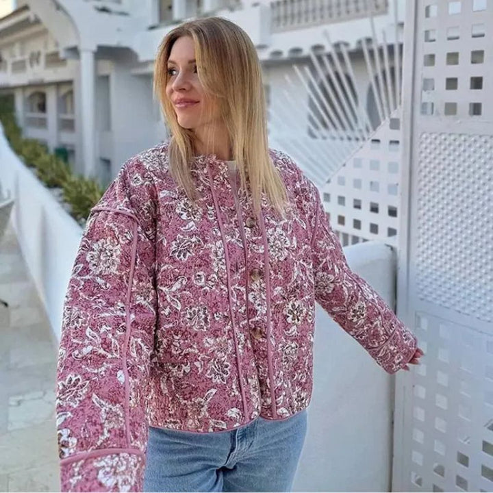 W&W Mode | Geblümte, Gewattierte Jacke