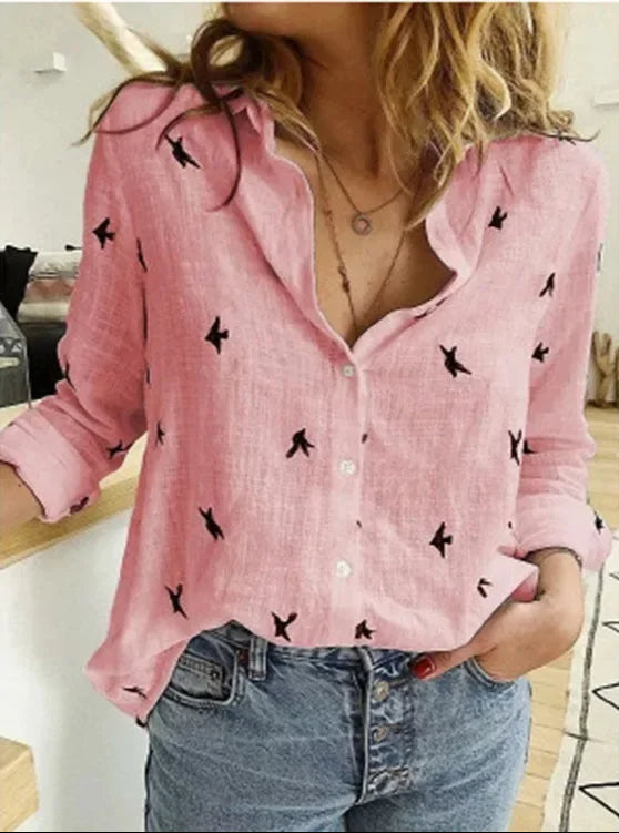 W&W Mode | Weinlese Leinenbluse