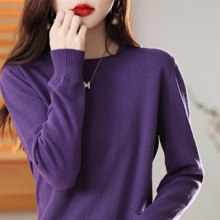 W&W Mode | Cashmere Pullover Damen Klassischer Rundhals, Weich & Atmungsaktiv