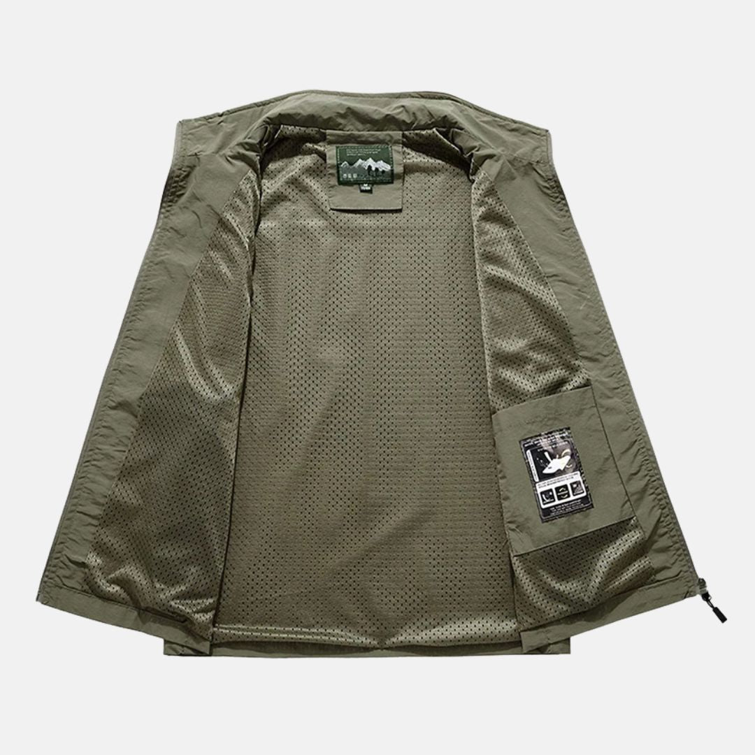 W&W Mode | Leichte Multifunktionsweste mit Taschen für Herren für den Outdoor-Einsatz