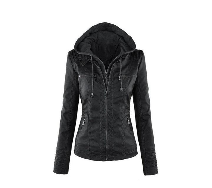 W&W Mode | Damen Lederjacke Mit Kapuze