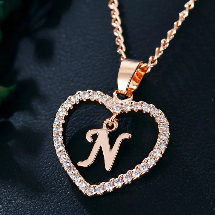 W&W Mode | Buchstaben Zirkon Liebe Kette Schmuck Anhänger