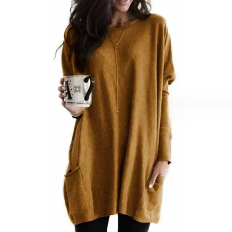 W&W Mode - Damen Oversized-Tunika Pullover für entspannten Komfort