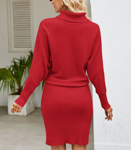 W&W Mode | Kuscheliges Rollkragen-Strickkleid Für Winterwärme