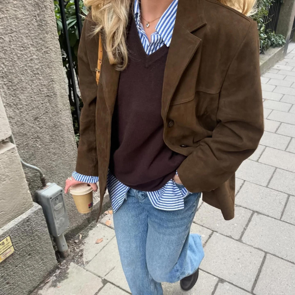W&W Mode | Luxus Wildleder Damenjacke