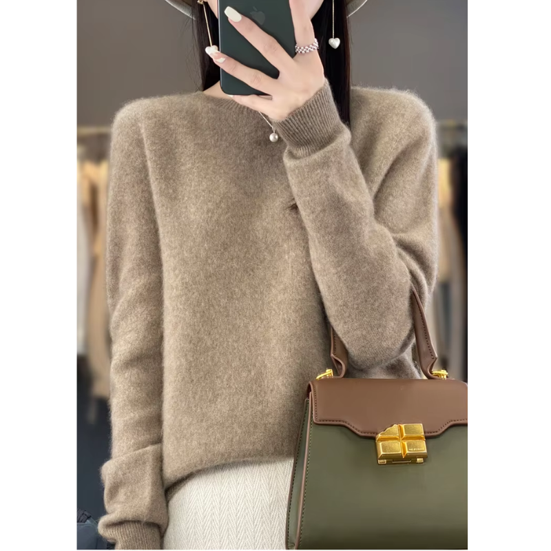W&W Mode | Cashmere Pullover Damen Stilvoller Rundhals, Weich & Komfortabel