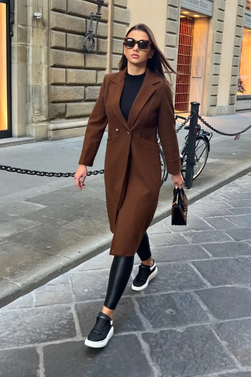 W&W Mode | Klassischer Langer Trenchcoat mit