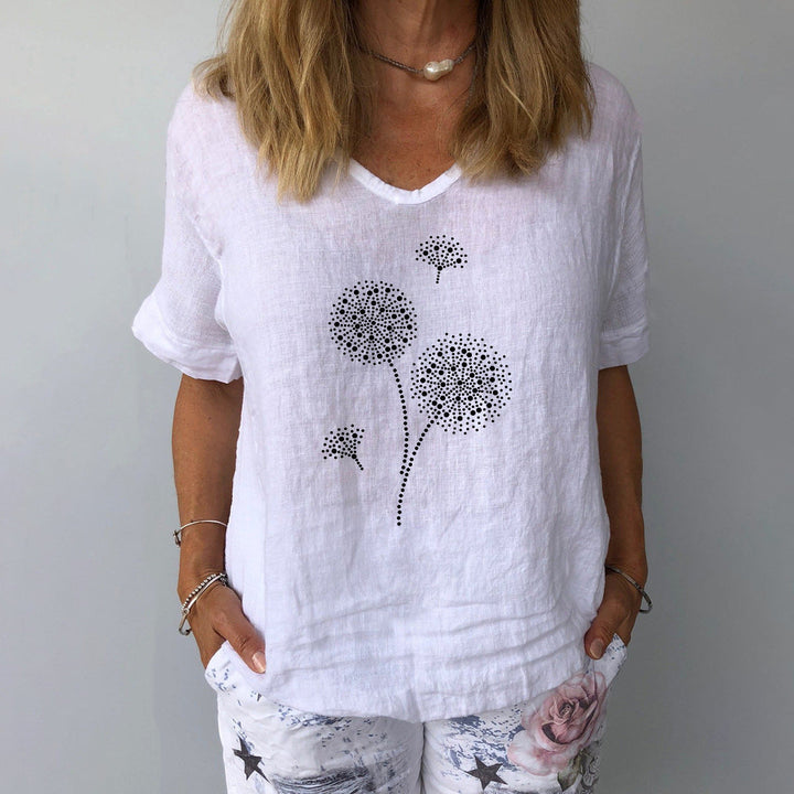 W&W Mode | Lässiges Baumwoll-Leinen Shirt für Damen