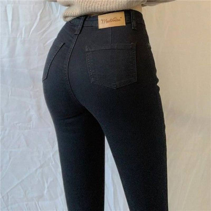 W&W Mode Denim-Hose mit hoher Taille und großer Größe