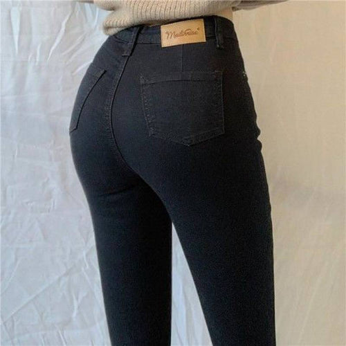 W&W Mode Denim-Hose mit hoher Taille und großer Größe
