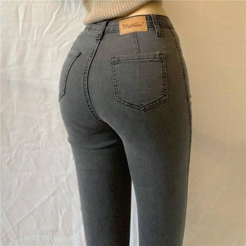 W&W Mode Denim-Hose mit hoher Taille und großer Größe