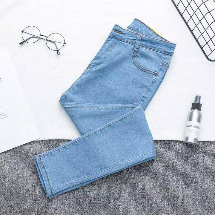 W&W Mode Denim-Hose mit hoher Taille und großer Größe