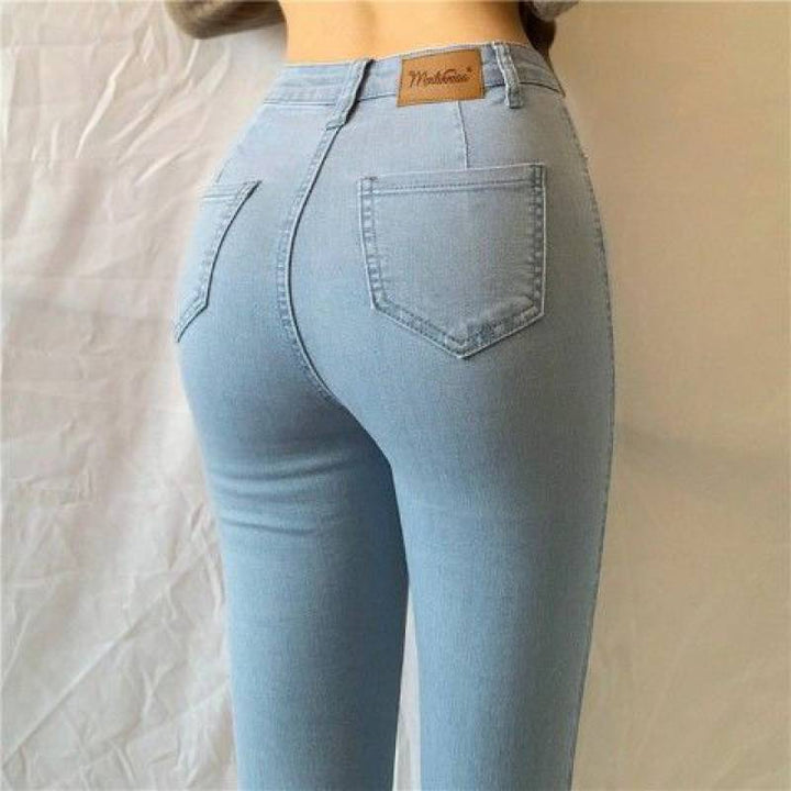 W&W Mode Denim-Hose mit hoher Taille und großer Größe