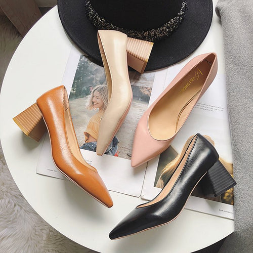 Damen Elegante und komfortable Pumps mit stabilen Blockabsätzen W&W Mode