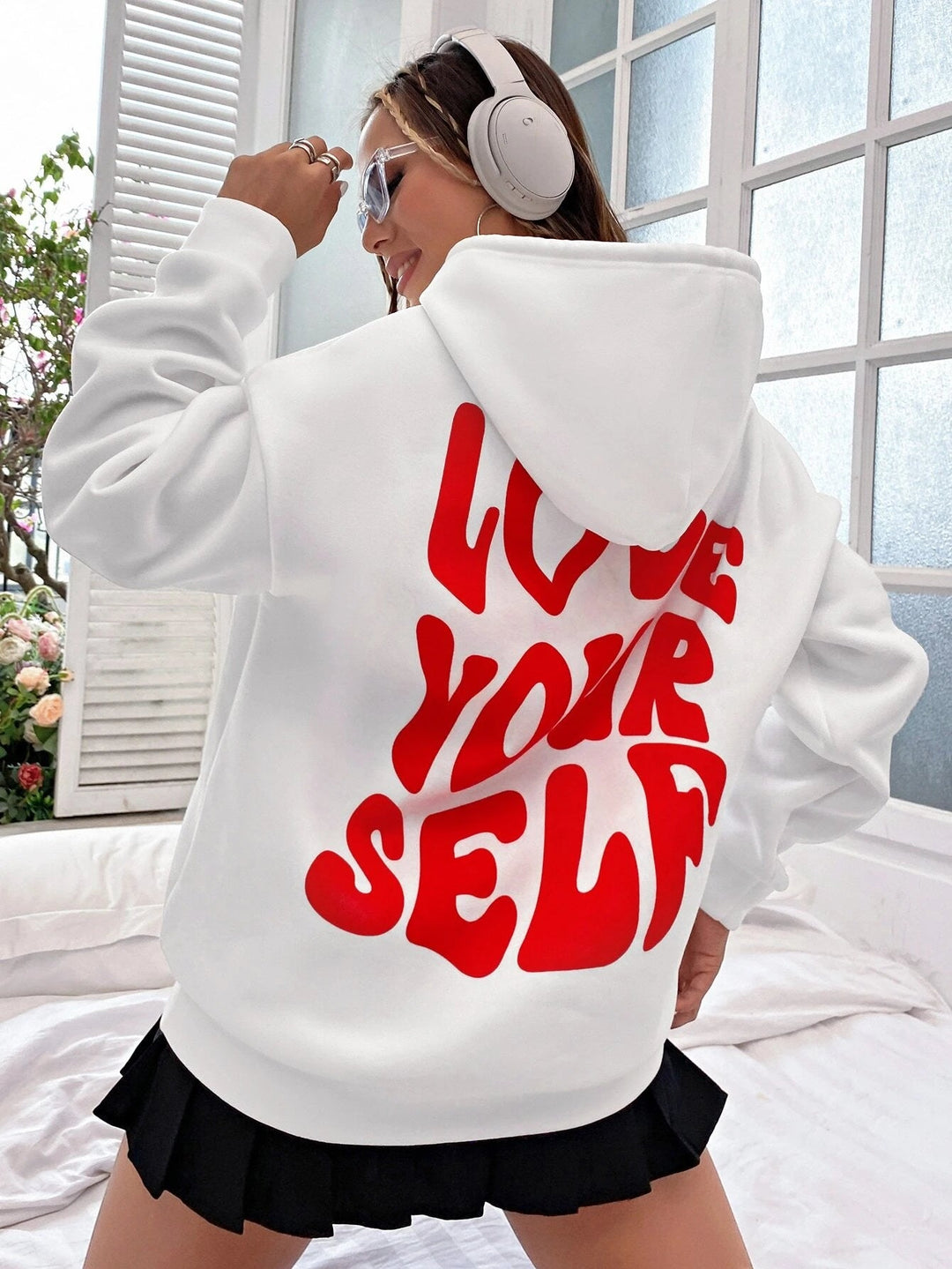 W&W Mode | Statement-Hoodie Aus 100 % Polyester