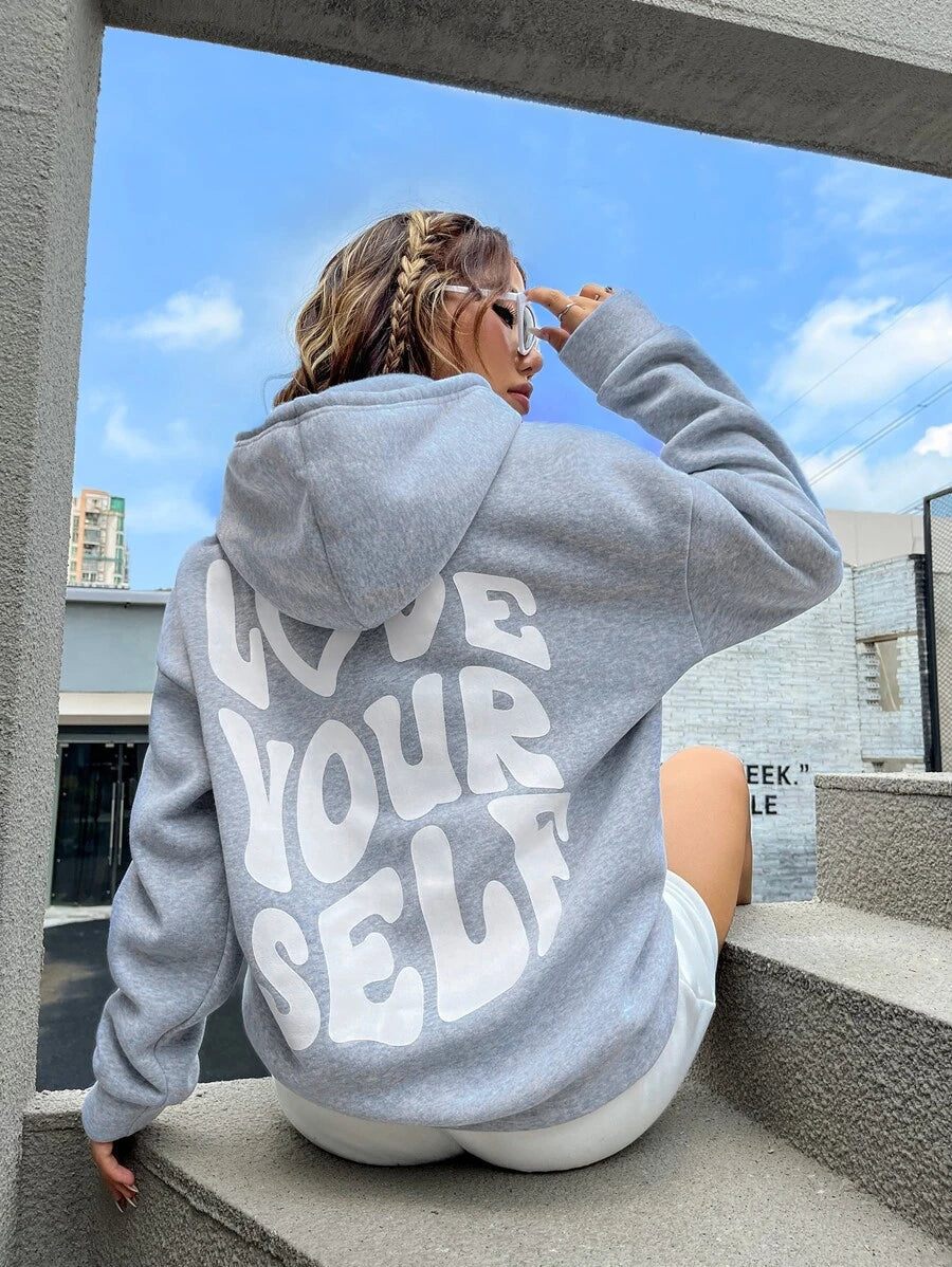 W&W Mode | Statement-Hoodie Aus 100 % Polyester
