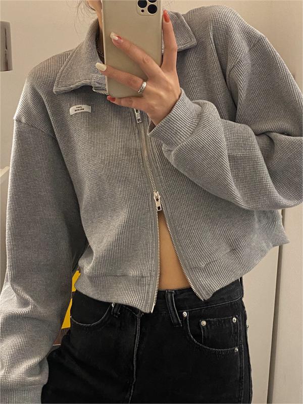 W&W Mode | Crop Jacke Mit Reißverschluss