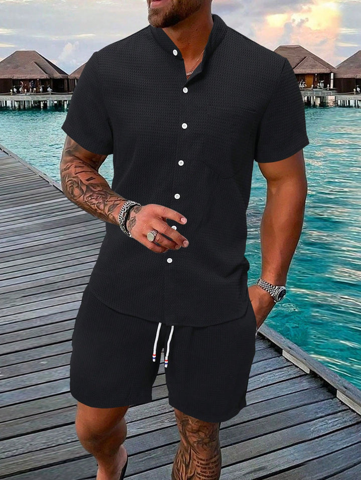 W&W Mode | Ärmelshirt Und Shorts Satz Für Männer