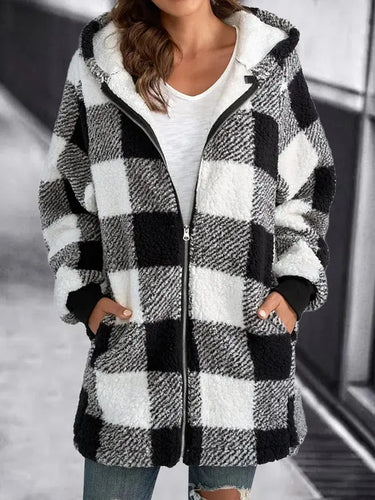 W&W Mode - Fleecejacke mit Kapuze für Damen