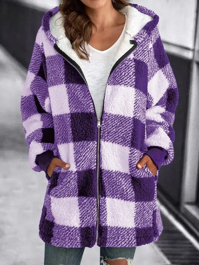 W&W Mode - Fleecejacke mit Kapuze für Damen