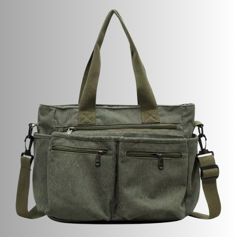 W&W Mode | Cord Schultertasche Mit Mehreren Taschen Für Damen