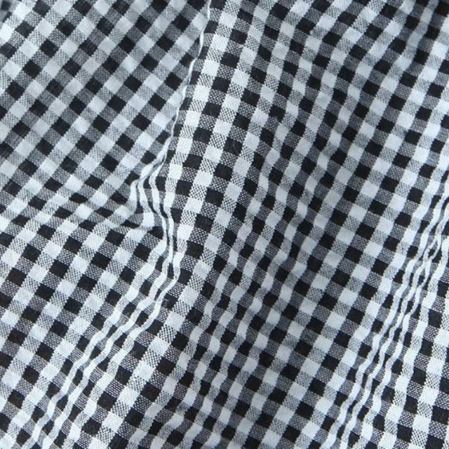 W&W Mode | Gestuftes Gingham-Midirock mit Rüschendetail
