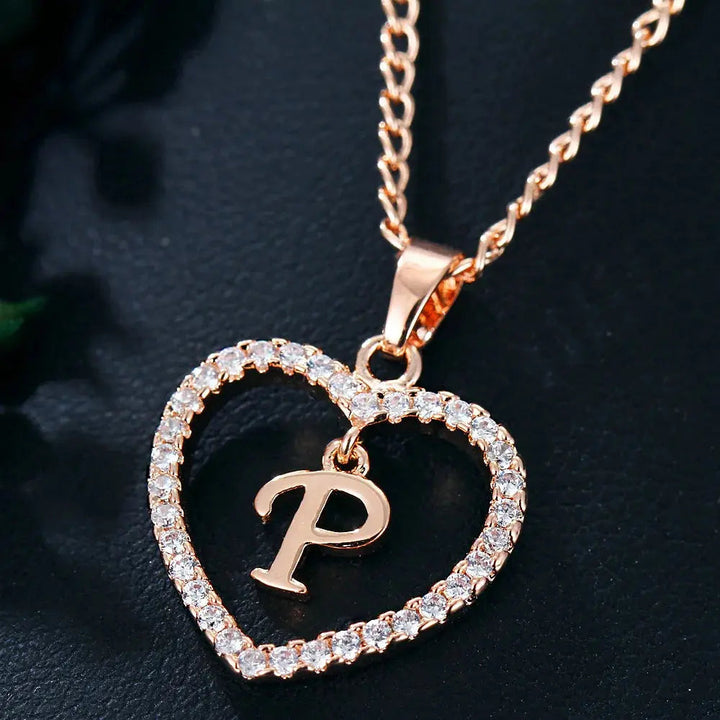 W&W Mode | Buchstaben Zirkon Liebe Kette Schmuck Anhänger