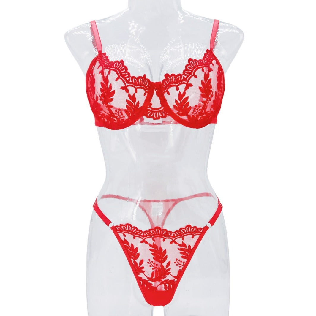 W&W Mode Spitzen-Dessous-Set mit Stickerei