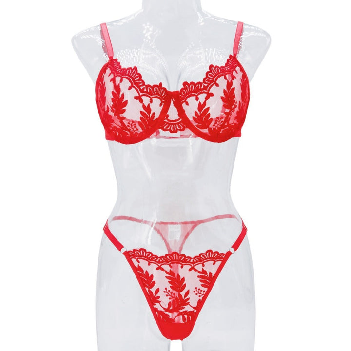 W&W Mode Spitzen-Dessous-Set mit Stickerei