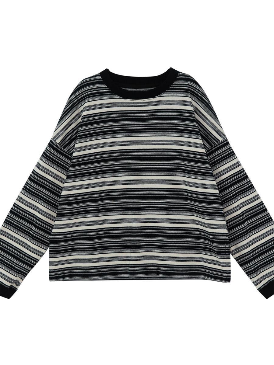 W&W Mode | oversized Pullover mit Rundhalsausschnitt und Streifen