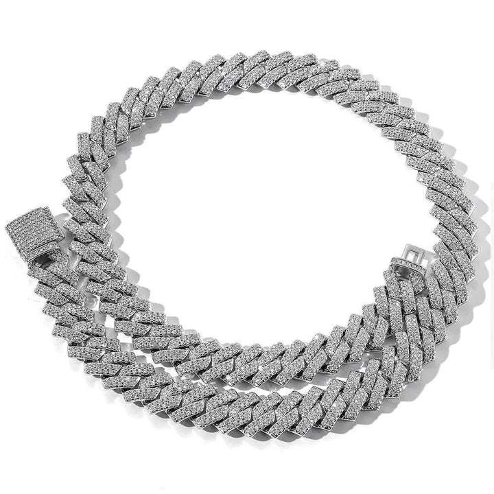 Cuba-Kette aus Kupfer mit Mikro-Zirkon und 51–80 cm Länge