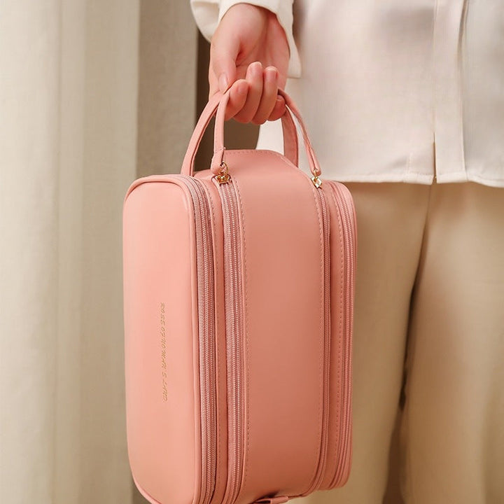 W&W Mode PU-Leder Kosmetiktasche mit U-förmigem Design