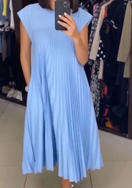 W&W Mode | Ärmelloses Elegantes Plissee Kleid