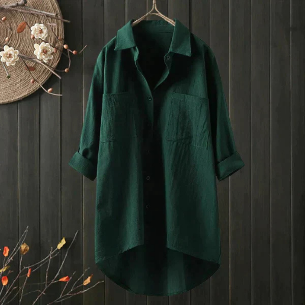 W&W Mode | Damen Leinenbluse Mit Oversize Schnitt