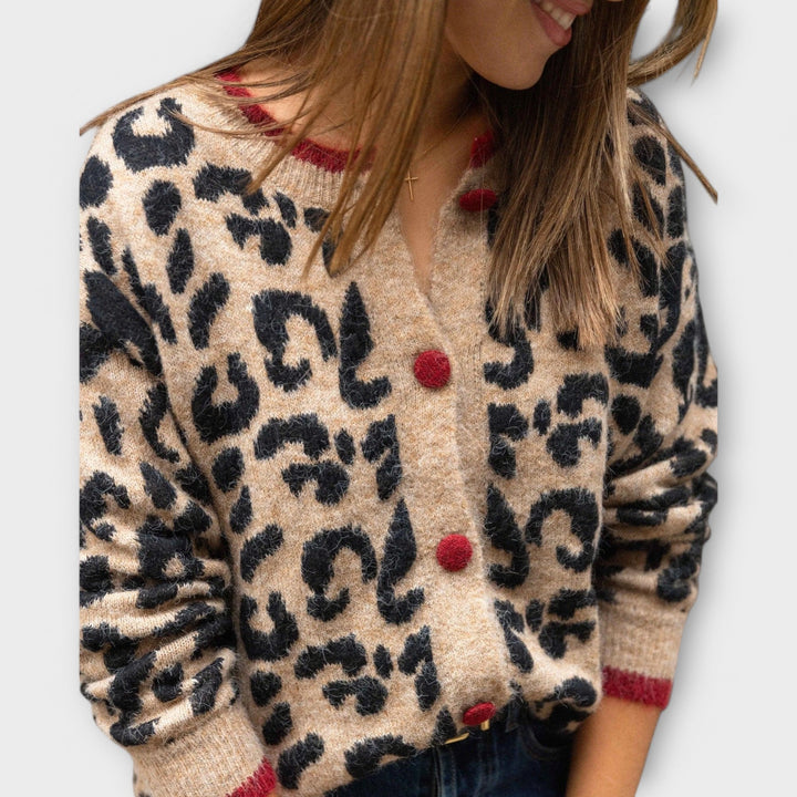 W&W Mode | Braun Leopard Strickjacke
