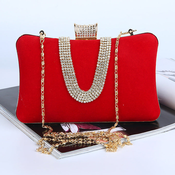 W&W Mode förmige Diamant-Wildleder-Tasche