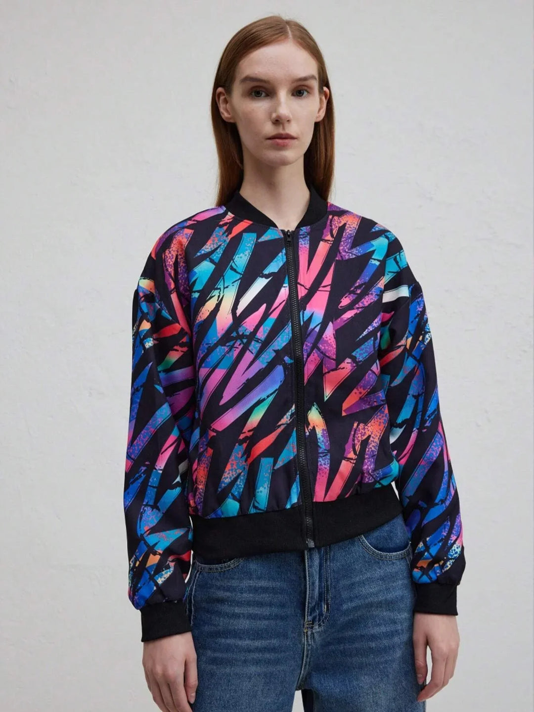 W&W Mode | Herbst Winter Freizeit Druckjacke