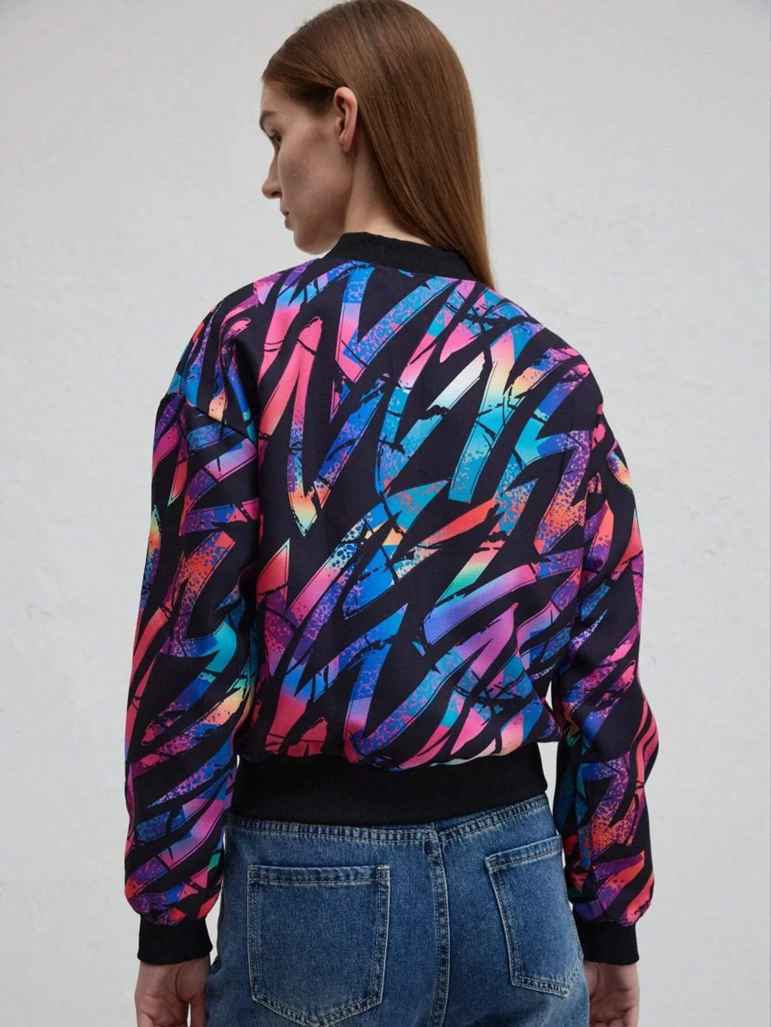 W&W Mode | Herbst Winter Freizeit Druckjacke