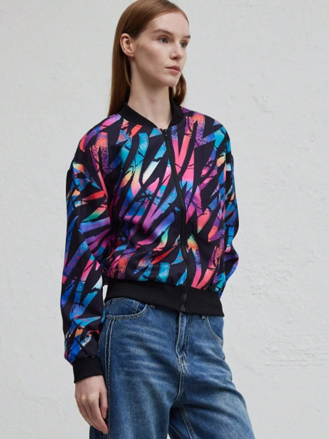 W&W Mode | Herbst Winter Freizeit Druckjacke