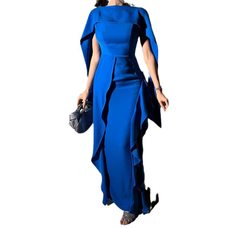 W&W Mode | Hochwertiges Temperament Off-Schulter-Patch-Kleid