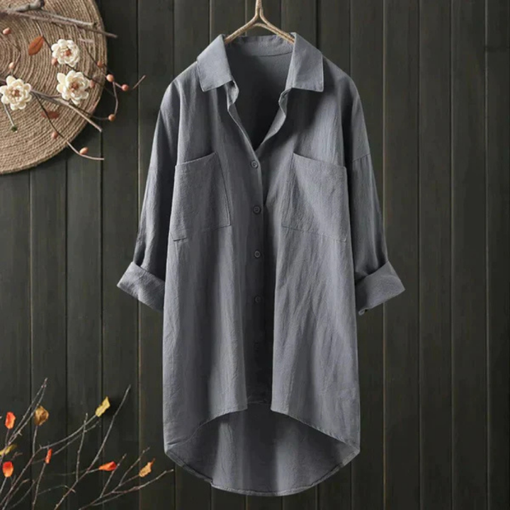 W&W Mode | Damen Leinenbluse Mit Oversize Schnitt