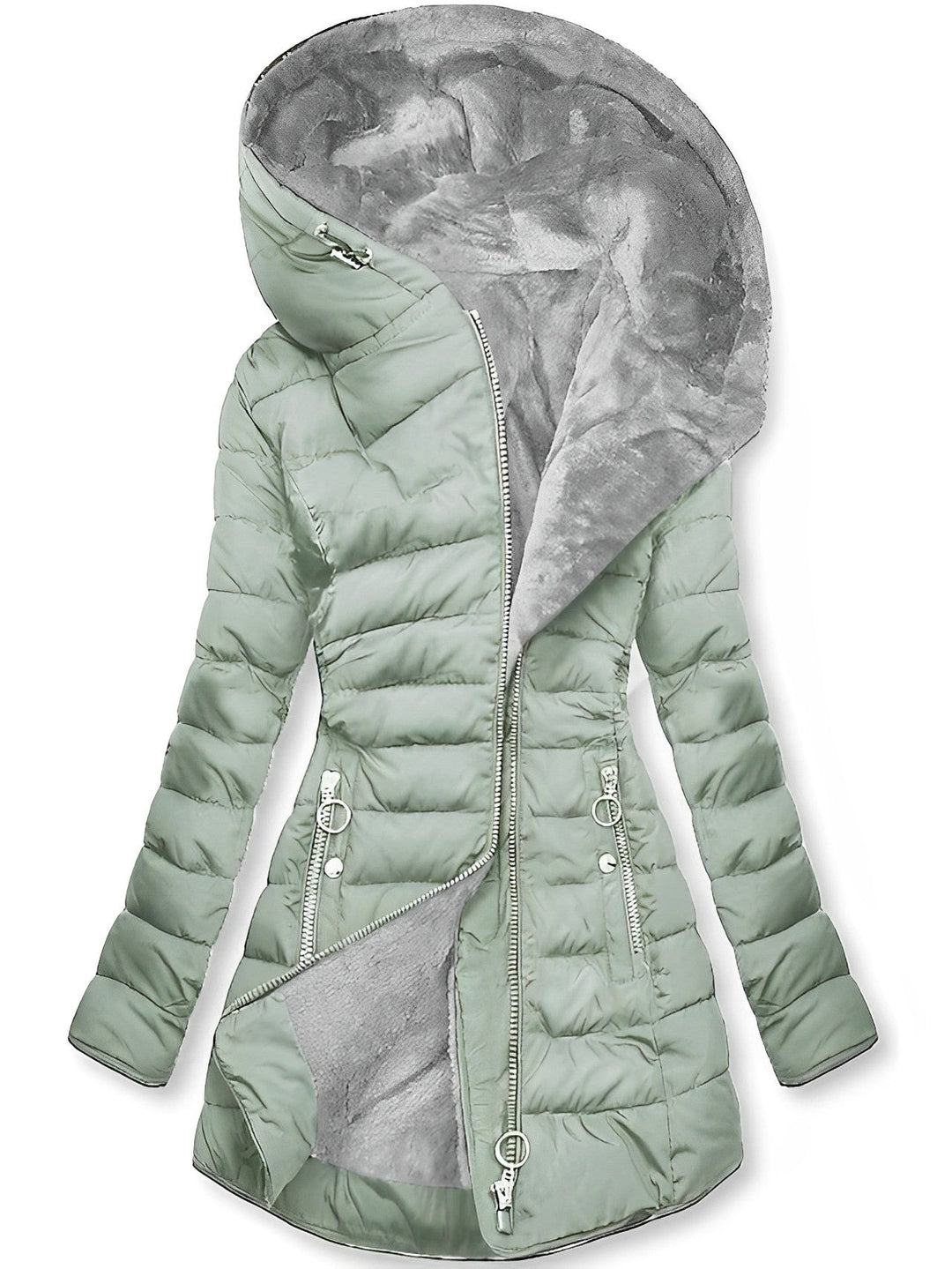 W&W Mode | Warme Plüschjacke Mit Reißverschluss