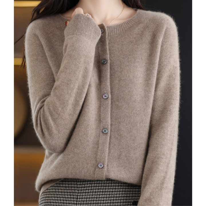 W&W Mode Damen Rundhals Cardigan Pullover