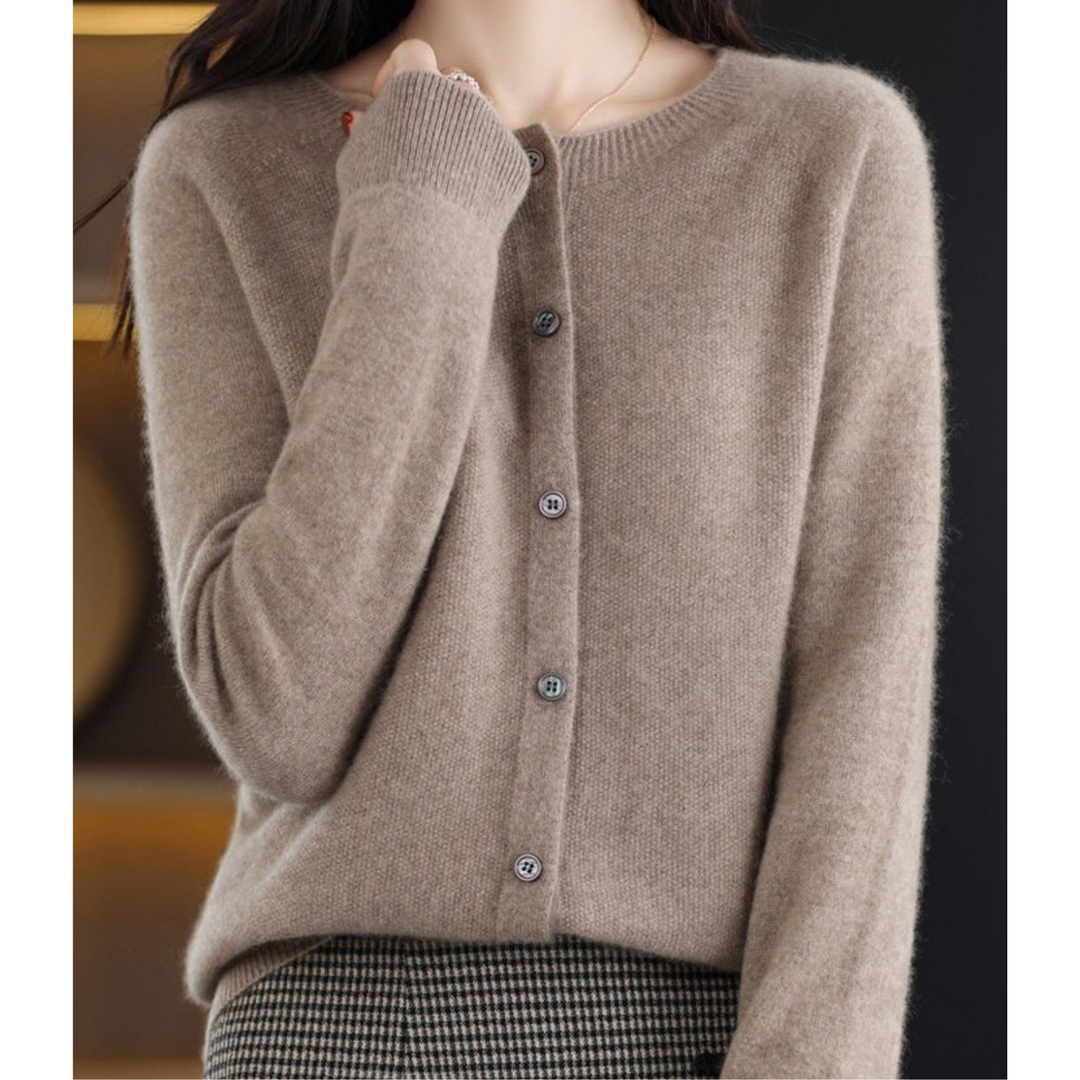 W&W Mode Damen Rundhals Cardigan Pullover
