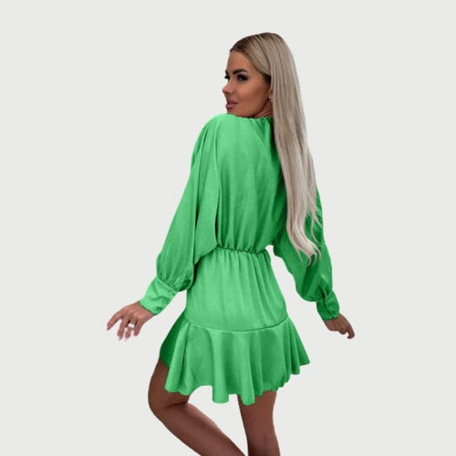 W&W Mode | Minikleid mit langen Ärmeln und Rüschen-Saum