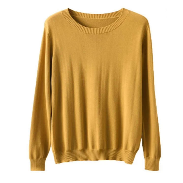 W&W Mode | Cashmere Pullover Damen Klassischer Rundhals, Weich & Atmungsaktiv