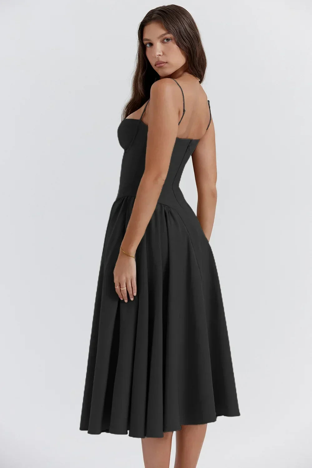 W&W Mode | Ärmelloses Midikleid Mit Korsett Passform