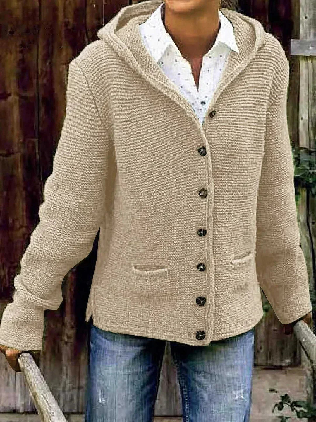 W&W Mode | Stilvolles Strickjacke mit Kapuze