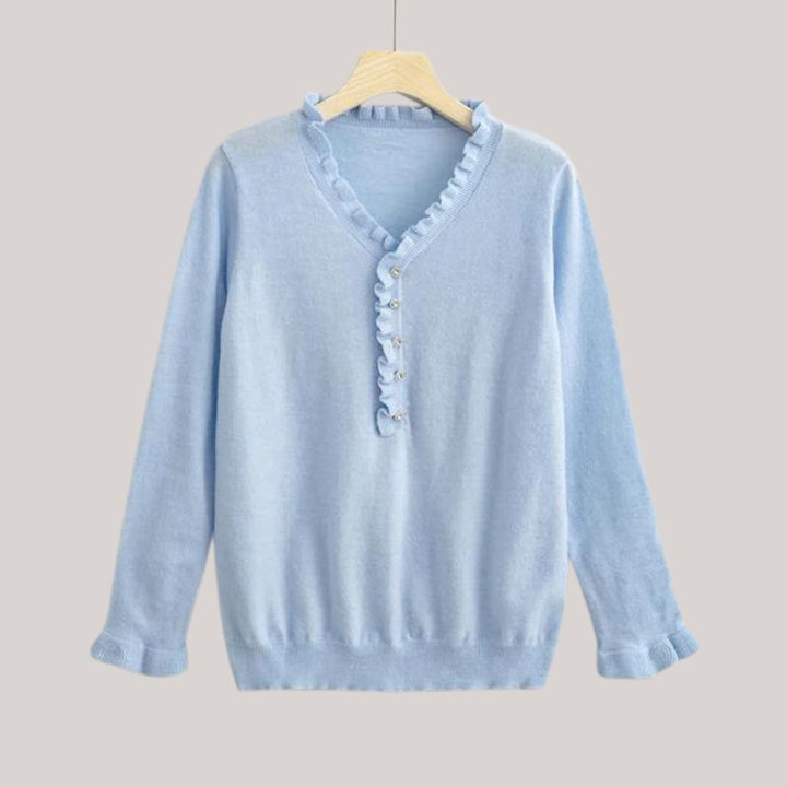 W&W Mode | Gerüschter Gestrickter Pullover