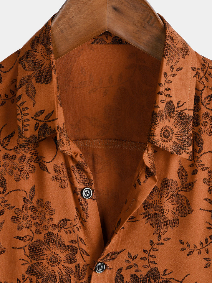 W&W Mode | Retro Blumenmuster Mit Kurzen Ärmeln